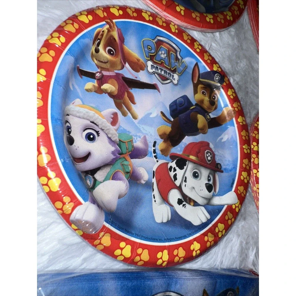 Paw Patrol Party Supplies Set 4 Packs Plates and 1 Pack Napkins Birthday Theme